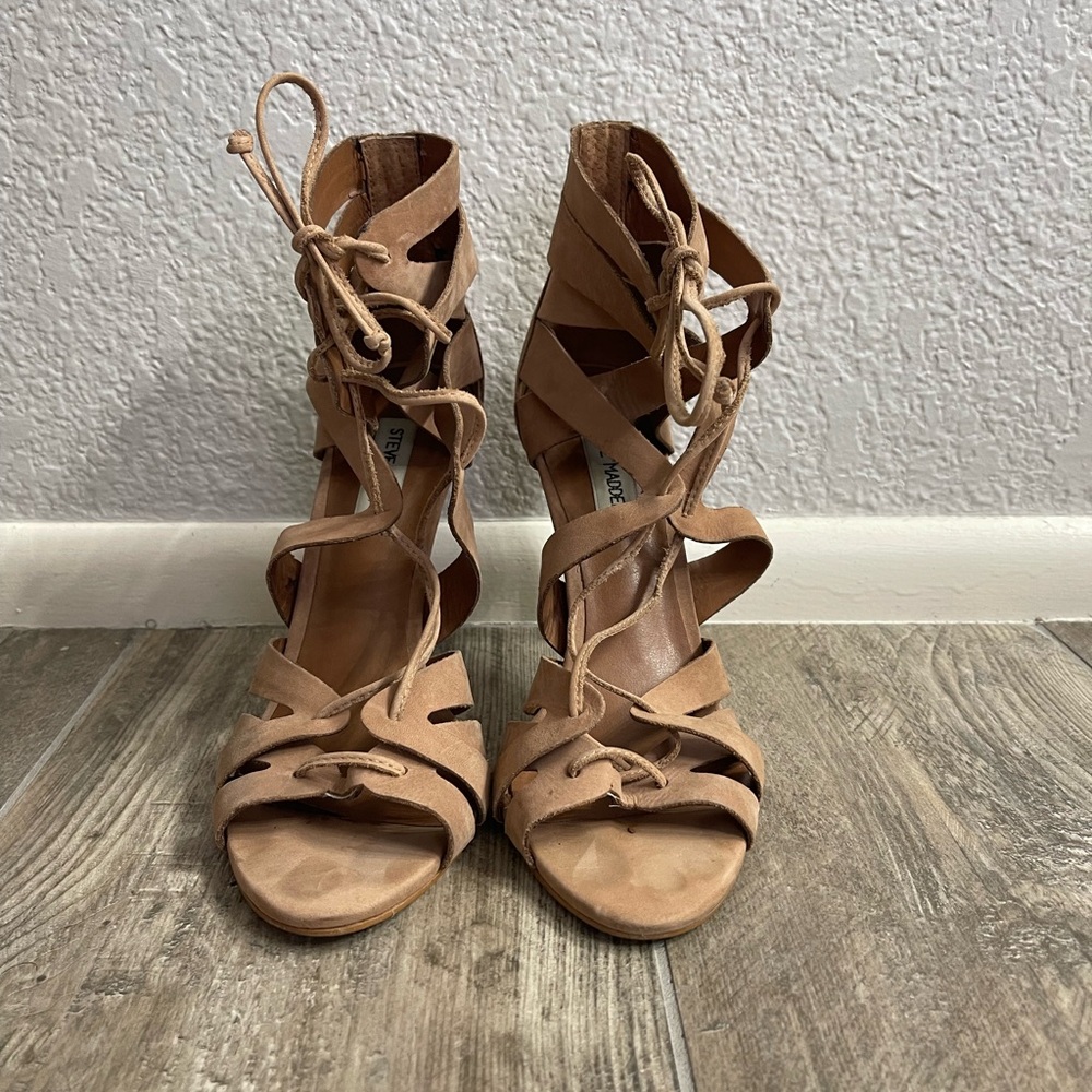 Steve Madden Tan Gladiator Heels
